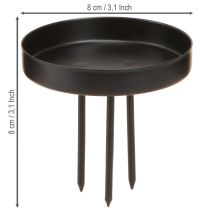 daiktų Žvakidės Advento vainikas metalinės juodos matinės Ø8cm 4 vnt.