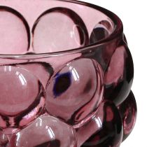 daiktų Žvakių laikiklis stiklinis arbatinės žvakės laikiklis iš Berry Ø7cm H7cm 6 vnt