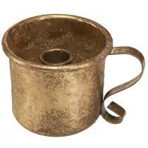 daiktų Žvakių laikiklis auksinis puodelis Žvakių laikiklis vintage Ø9cm H8cm
