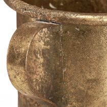 daiktų Žvakių laikiklis auksinis puodelis Žvakių laikiklis vintage Ø9cm H8cm