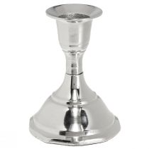daiktų Žvakidė metalinė sidabrinė lazdelė žvakidė H9,5cm 2vnt