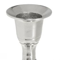 daiktų Žvakidė metalinė sidabrinė lazdelė žvakidė H9,5cm 2vnt