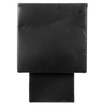 daiktų Juodas kubo formos vazonas su pagrindu, modernus, 22 cm