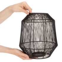 daiktų Juoda žvakidė, dekoratyvinis žibintas, vielinis krepšelis, Ø24cm, aukštis28cm