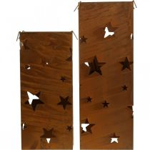 daiktų Žvakidė Kalėdinė patina dekoracija H40/50cm rinkinyje 2 vnt