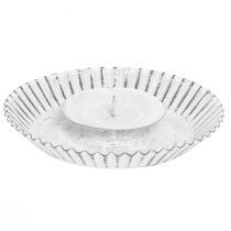 daiktų Žvakidė balta metalinė torto forma Shabby Chic Ø15cm