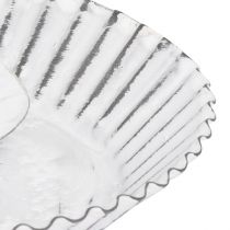 daiktų Žvakidė balta metalinė torto forma Shabby Chic Ø15cm