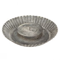 daiktų Žvakių laikiklis kaip kepimo forma žvakių lėkštė pilka Ø15cm H3cm 4vnt