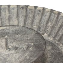 daiktų Žvakių laikiklis kaip kepimo forma žvakių lėkštė pilka Ø15cm H3cm 4vnt