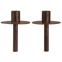 daiktų Žvakių laikiklis buteliukams rust look Ø8.5cm H12cm 2vnt