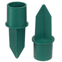 daiktų Žvakių laikiklis lazdinėms žvakėms žalias plastikas Ø2,2cm 5 vnt