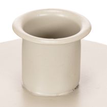daiktų Metalinė žvakidė matinės smėlio spalvos, maža žvakidė kūginėms žvakėms, 8 cm, 3 vnt.