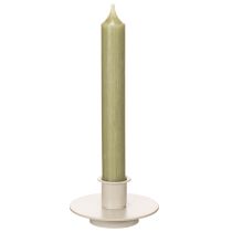 daiktų Metalinė žvakidė matinės smėlio spalvos, maža žvakidė kūginėms žvakėms, 8 cm, 3 vnt.
