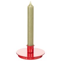 daiktų Kompaktiški raudoni metaliniai žvakidės 10 cm skersmens kūginėms žvakėms, 2 vnt.