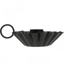 daiktų Žvakidė juoda Žvakidė metalinė stalo puošmena Ø9,5cm H3cm