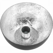 daiktų Žvakidė Juoda Sidabrinė Žvakidė Ø13cm H6,5cm