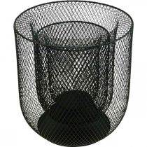 daiktų Žvakidė juodos metalinės vielos krepšelis Ø28,5/18cm rinkinyje 2 vnt