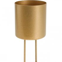 Žvakių laikiklis klijuoti auksinis arbatinio žibinto laikiklis metalinis Ø5cm 4vnt