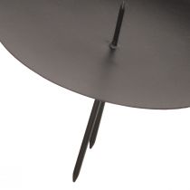 daiktų Žvakidė metalui užkišti Adventui juoda Ø8cm 4 vnt