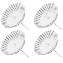 daiktų Įkišama žvakidė balta torto forma Ø10cm 4vnt