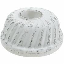 daiktų Žvakidė Bundt torto kepimo forma Shabby Chic balta Ø7.2cm A3cm 2vnt.
