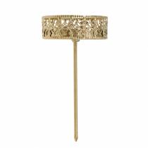 daiktų Filigraninis žvakių laikiklis, skirtas prijungti aukso spalvos Ø6,4 cm H12,5 cm 4 vienetų senovinė išvaizda