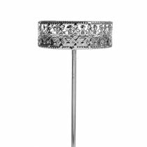 daiktų Filigraninis žvakių laikiklis, skirtas prijungti sidabrinį Ø6,4cm H12,5cm 4 vienetai senovinės išvaizdos