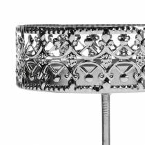daiktų Gėlėtos žvakidės, skirtos prijungti sidabro spalvos Ø7,4cm H12,5cm antikvarinės išvaizdos 4 vnt.