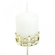 daiktų Žvakidės karūnėlė, žvakių puošmena Kalėdinė, žvakidė Advento vainikui auksinis Ø5,5cm 4vnt.