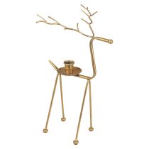 Žvakių laikiklis metalinė elnio dekoratyvinė žvakidė H38,5cm