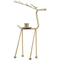 Žvakių laikiklis metalinė elnio dekoratyvinė žvakidė H38,5cm