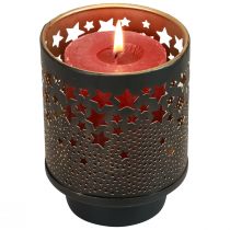 daiktų Žvakių laikiklis metalinis juodos/auksinės žvaigždės H13,5cm/19cm rinkinys iš 2 vnt