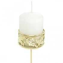 daiktų Žvakės laikiklis klijuoti, Advento puošmena, žvakidės holly dekoras Golden Ø5,5cm 4vnt.