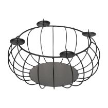 Žvakidė juodo metalo Advento vainiko metalinis dubuo Ø25cm