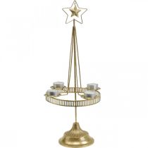 daiktų Žvakidė stulpas Žvakė Star Gold Ø23cm H49,5cm