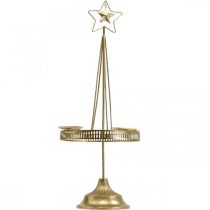 daiktų Žvakidė stulpas Žvakė Star Gold Ø23cm H49,5cm