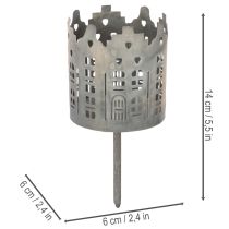 daiktų Arbatinės žvakidės ir žvakidės su smaigaliu, namelio formos, 6 cm, 2 vnt.