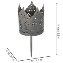 daiktų Arbatinės žvakutės su smaigaliu, namelio formos, kolonėlės formos, 6 cm, 2 vnt.