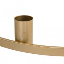daiktų Žvakės žiedas, kūginė žvakidė, metalinė, matinio aukso spalvos, Ø35 cm