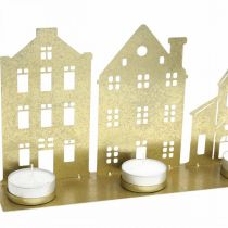 daiktų Žvakidė Kalėdinės lemputės Deco Houses Gold 52×12cm