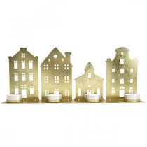 daiktų Žvakidė Kalėdinės lemputės Deco Houses Gold 52×12cm