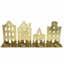 daiktų Žvakidė Kalėdinės lemputės Deco Houses Gold 52×12cm