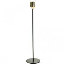 daiktų Žvakidė, metalinė žvakidė, auksinė / juoda H33.5cm Ø2.2cm