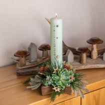 Žvakidė, stalo puošmena Kalėdinė, žvakidė žvaigždė H7cm Ø20cm/6.5cm