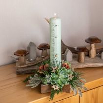 daiktų Žvakidė, stalo puošmena Kalėdinė, žvakidė žvaigždė H7cm Ø20cm/6.5cm
