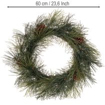 daiktų Dirbtinis pušies šakų vainikas su kankorėžiais 60 cm