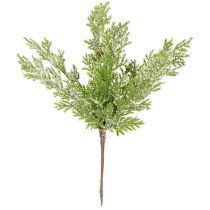 daiktų Dirbtinė pušies šaka su kankorėžiais, apsnigta, 28 cm, 6 vnt.