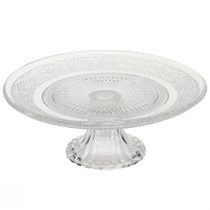 daiktų Klasikinė stiklinė torto lėkštė ant kojos - Elegantiška kiekvienai šventei Ø 20cm