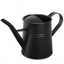 daiktų Maža dekoratyvinė laistytuvas juodas metalas 30x13x17cm 1,7l