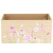 daiktų Maža medinė dėžutė medinė dėžutė gėlių drugelis 30x18cm